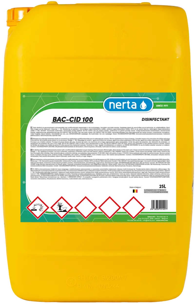 Упаковка продукции Nerta 25л. BAC-CID 100.