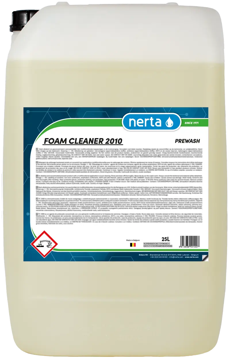 Упаковка продукции Nerta 25л. FOAM CLEANER 2010.